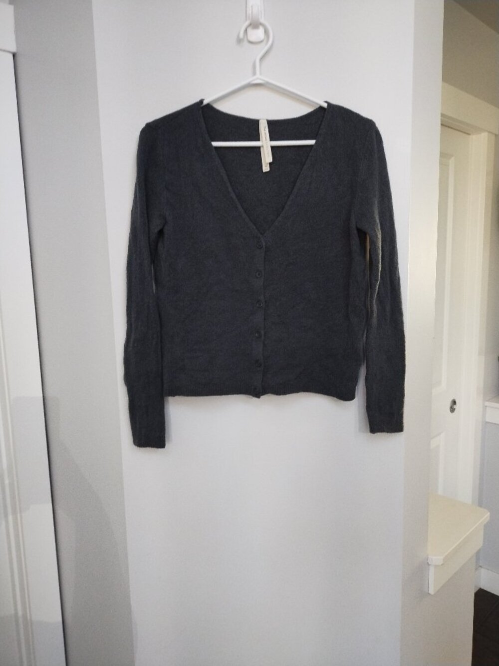 Babaton wool blend v neck button down cardigan